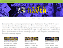 Tablet Screenshot of gamershavenco.com